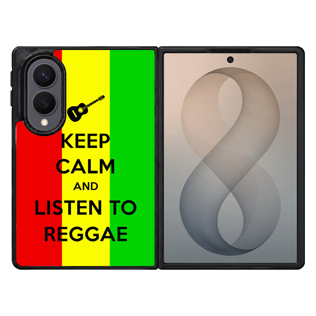 Keep Calm and Listen to Reggae Samsung Galaxy Z Fold 8 Case