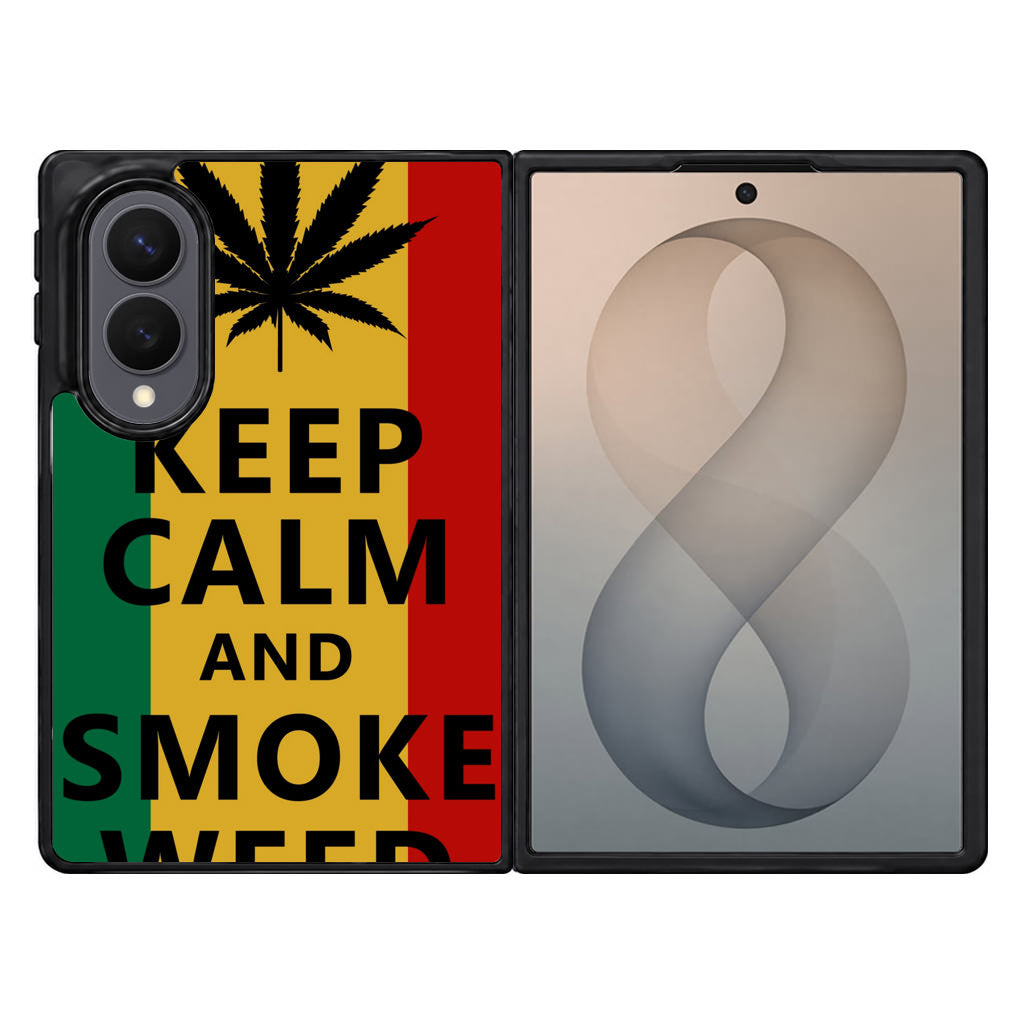 Keep Calm And Smoke Weed Samsung Galaxy Z Fold 8 Case