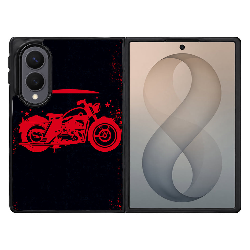 Motorcycle Red Art Samsung Galaxy Z Fold 8 Case