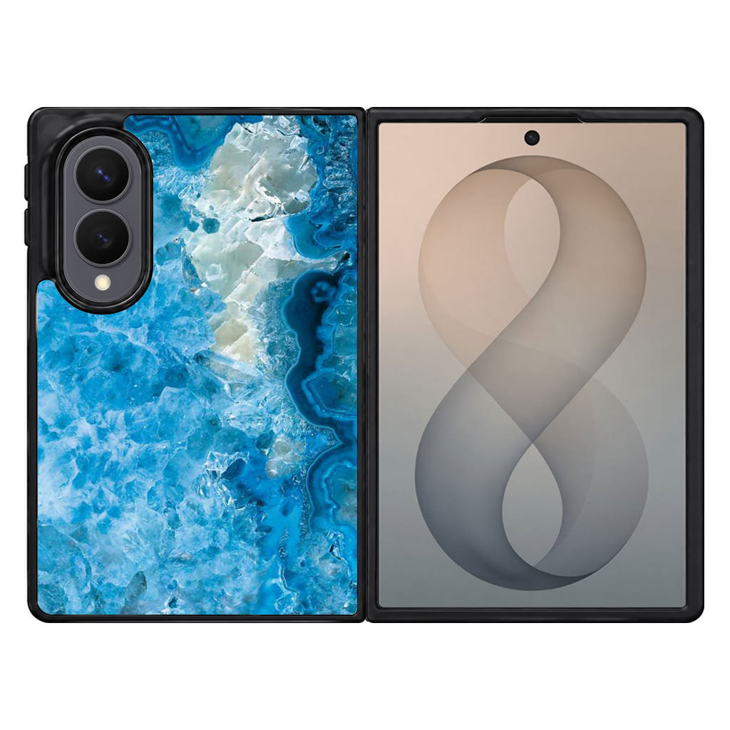 Navy Blue Marble Samsung Galaxy Z Fold 8 Case