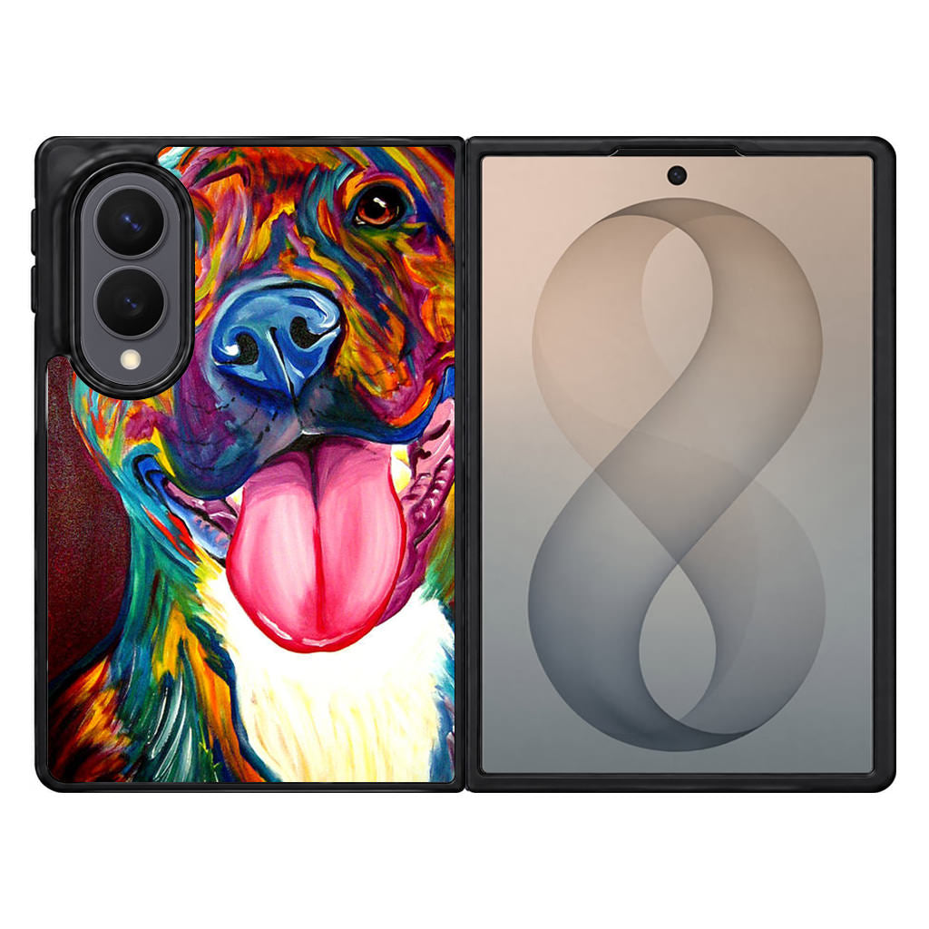 Pitbull Painting Art Samsung Galaxy Z Fold 8 Case