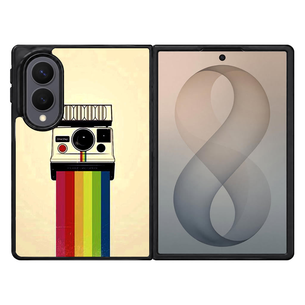 Polaroid Camera Colorful Rainbow Samsung Galaxy Z Fold 8 Case