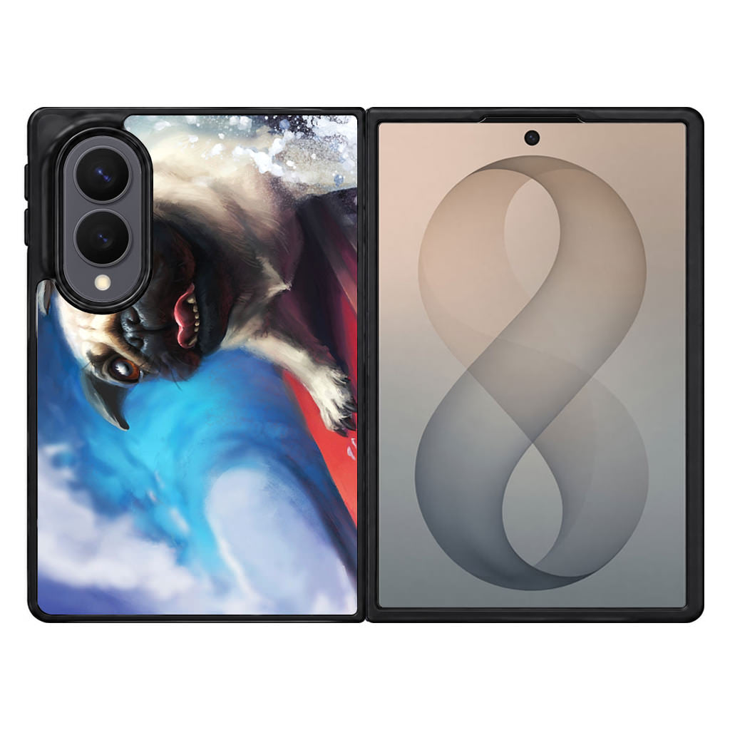 Pug Surfers Samsung Galaxy Z Fold 8 Case