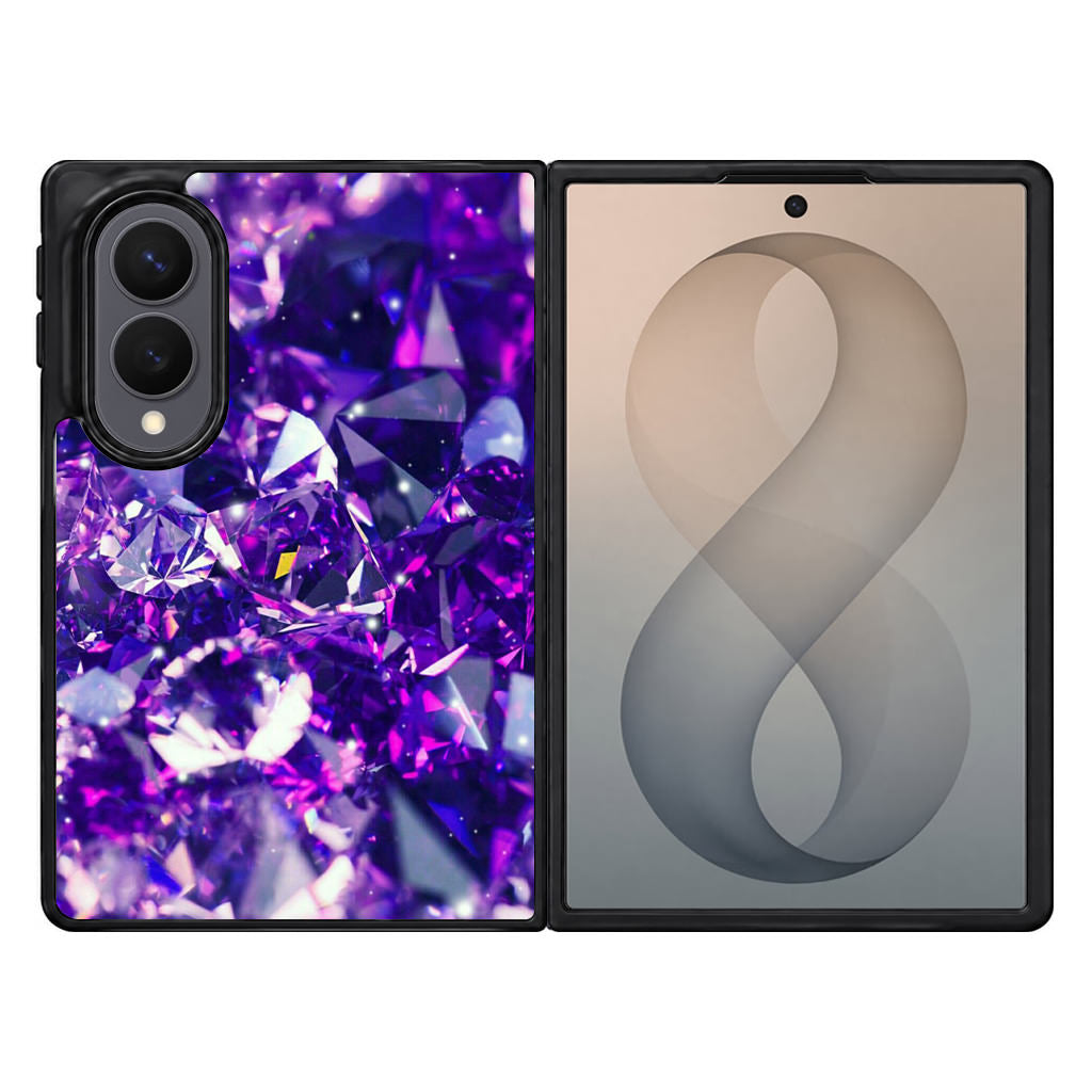 Purple Crystal Samsung Galaxy Z Fold 8 Case