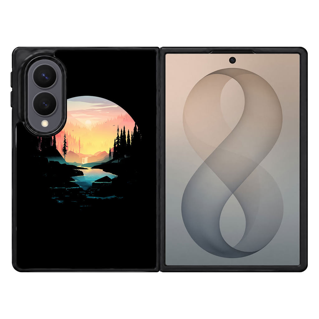 River Path at Dusk Samsung Galaxy Z Fold 8 Case