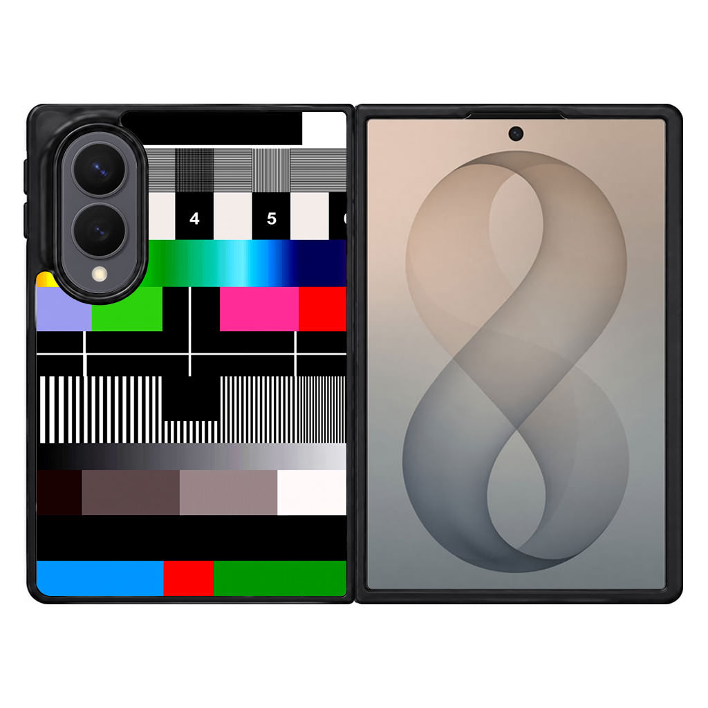Scheme Pause TV Colorful Mesh Samsung Galaxy Z Fold 8 Case
