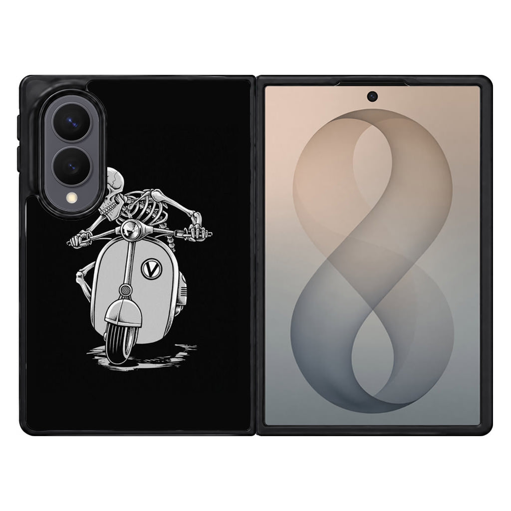 Skeleton Rides Scooter Samsung Galaxy Z Fold 8 Case