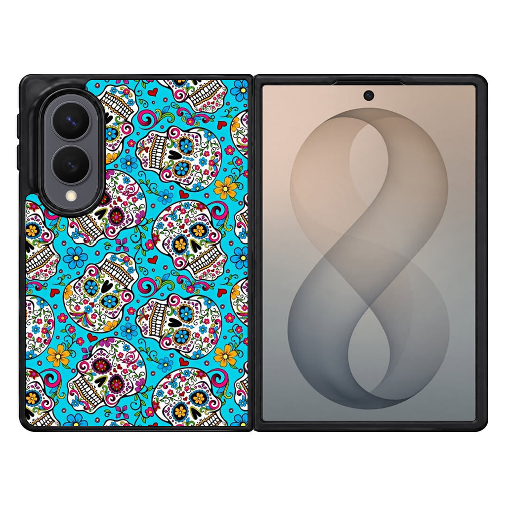 Skull Floral Sugar Samsung Galaxy Z Fold 8 Case