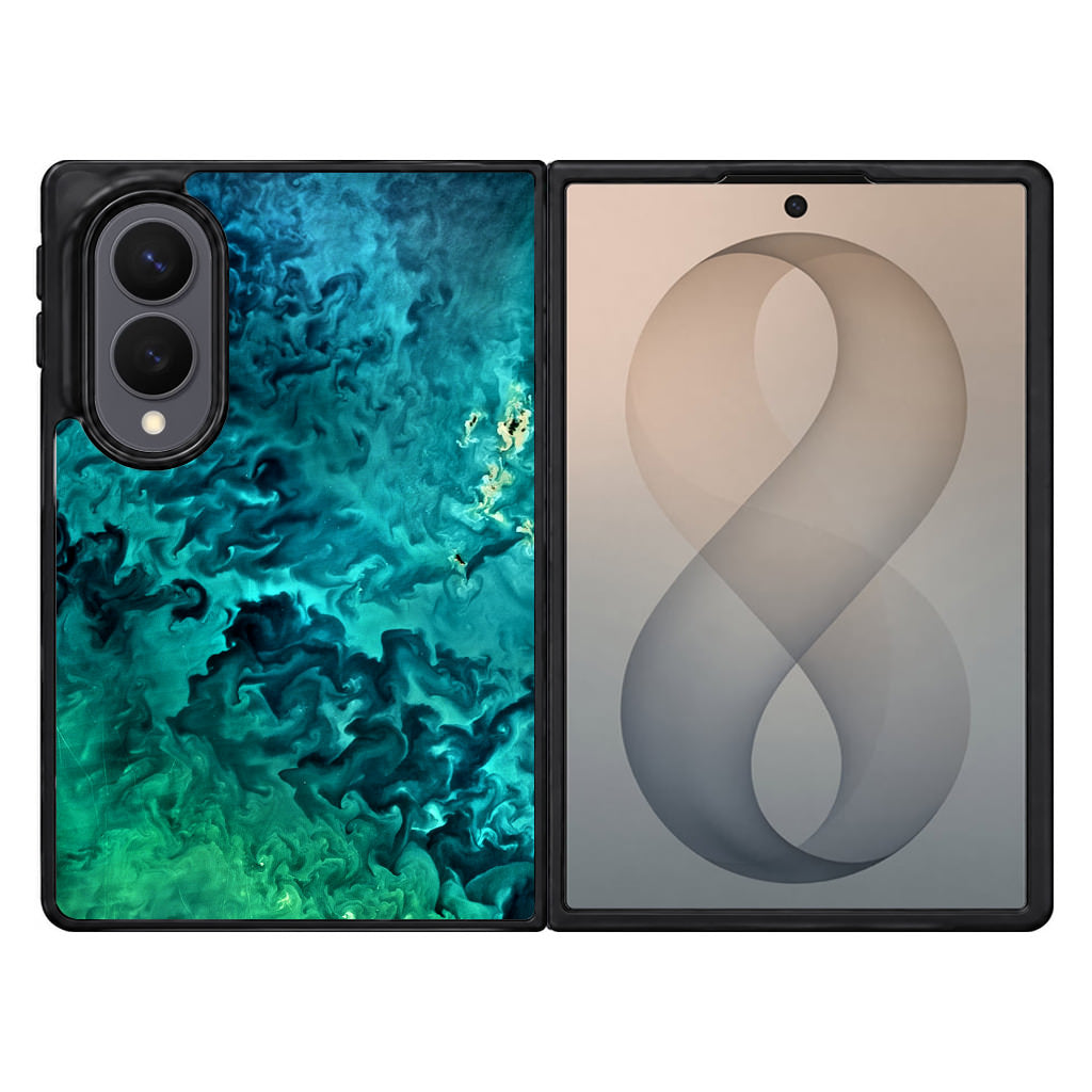 Swirls In The Yellow Sea Samsung Galaxy Z Fold 8 Case