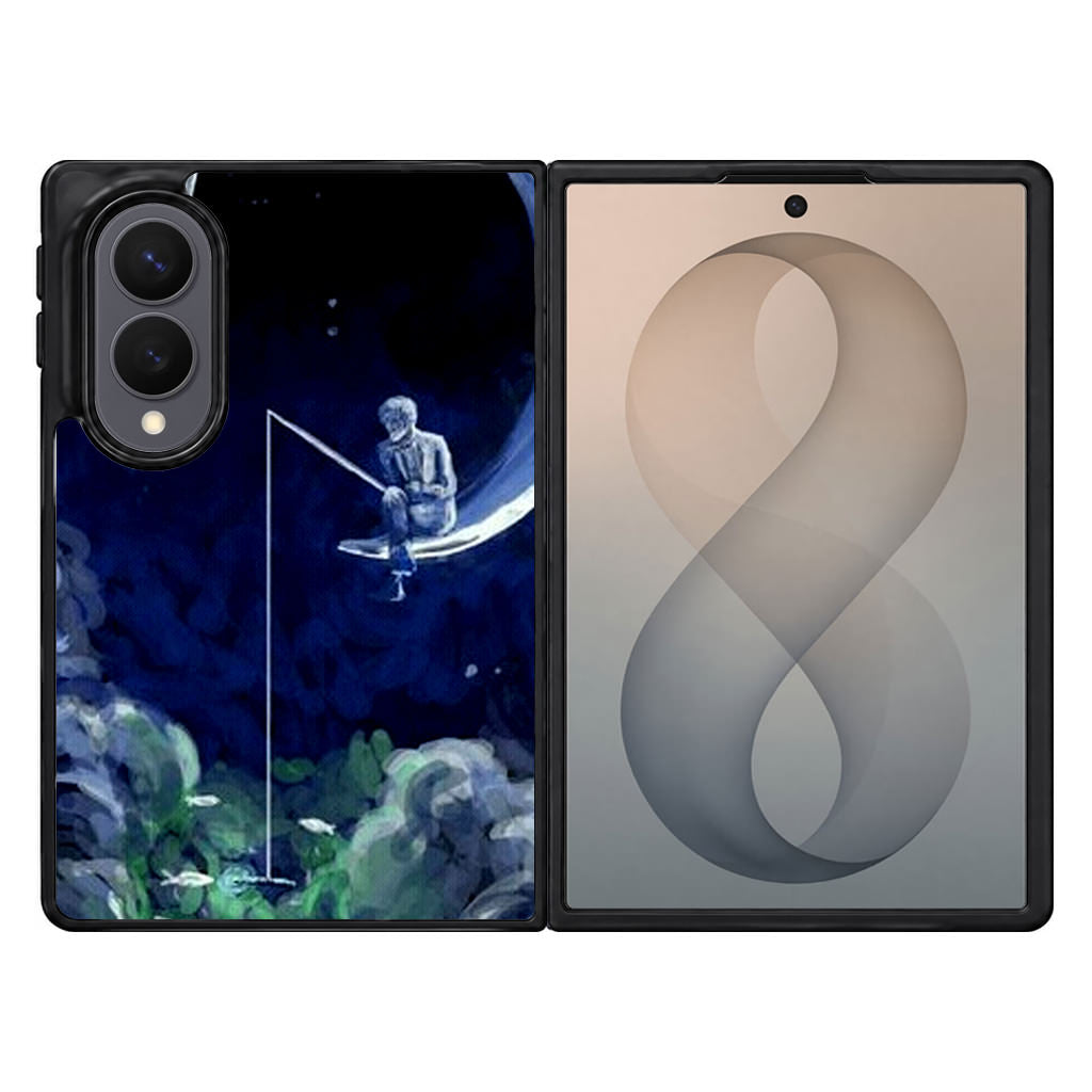 Tardis Walking To The Moon Samsung Galaxy Z Fold 8 Case