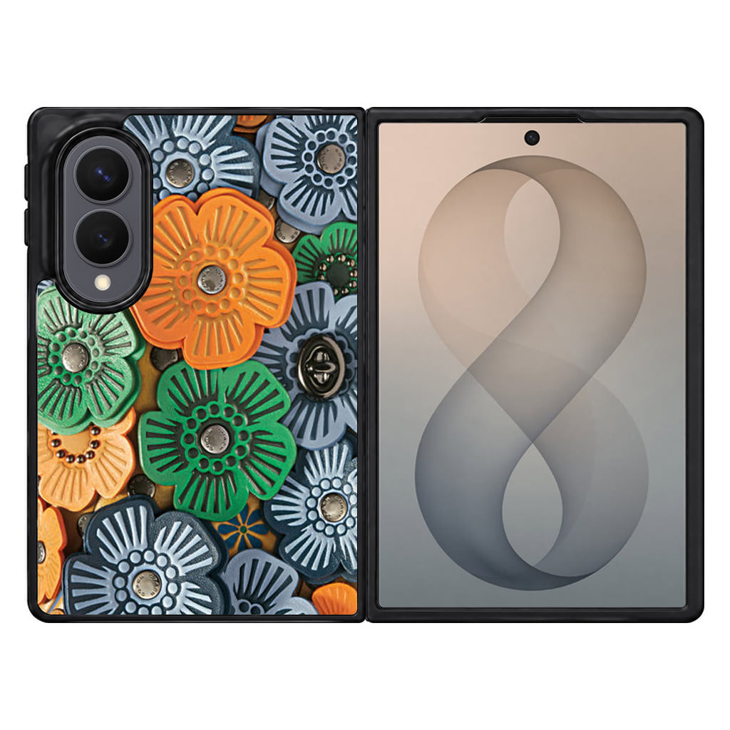 Tea Rose Applique Samsung Galaxy Z Fold 8 Case