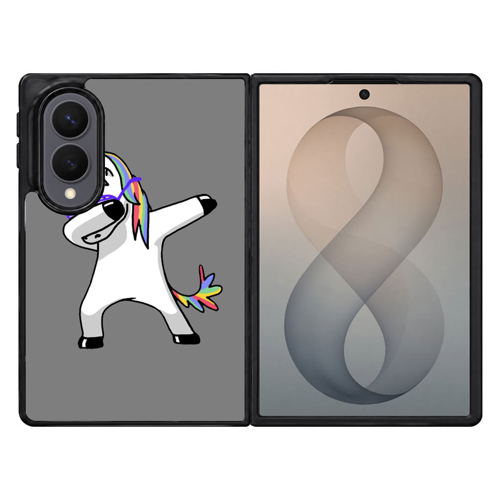 Unicorn Dabbing Grey Samsung Galaxy Z Fold 8 Case