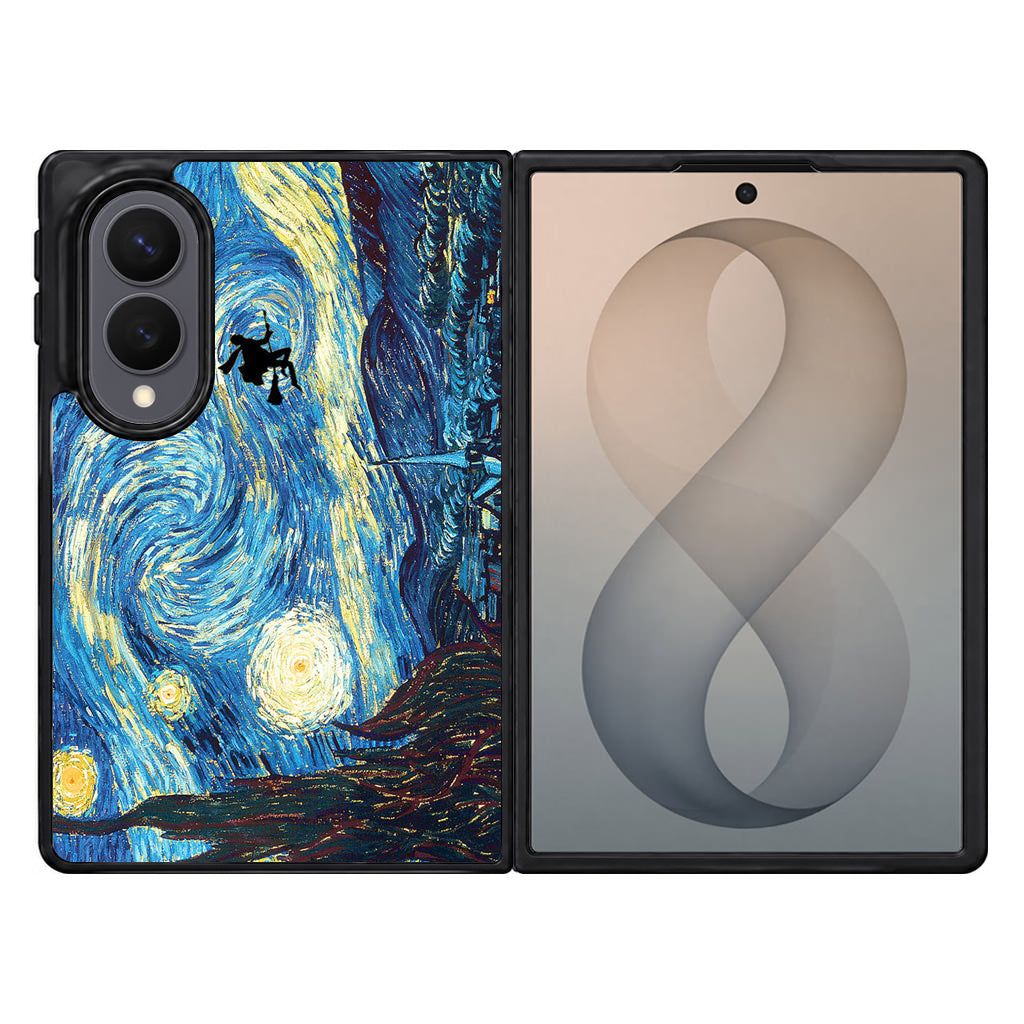 Witch on The Starry Night Sky Samsung Galaxy Z Fold 8 Case