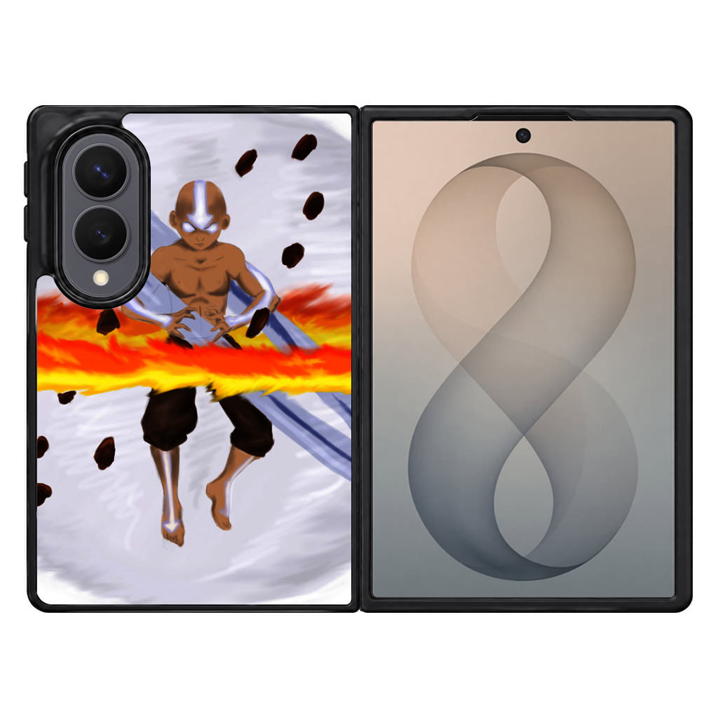 Avatar Aang Controls Four Elements Samsung Galaxy Z Fold 8 Case