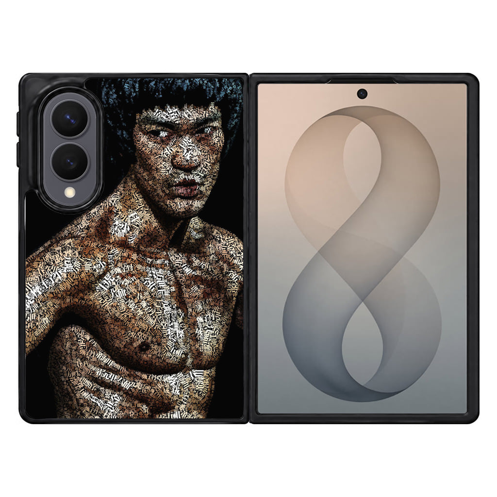 Bruce Lee Typograph Samsung Galaxy Z Fold 8 Case