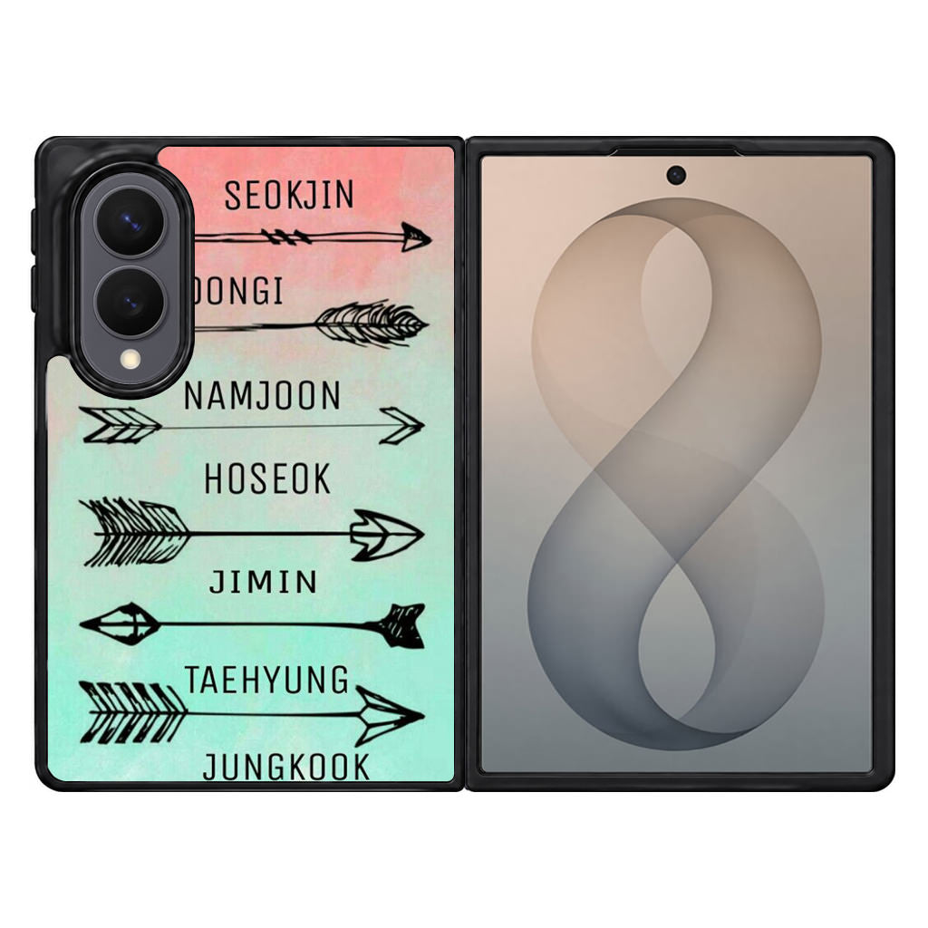 BTS Members Name Samsung Galaxy Z Fold 8 Case