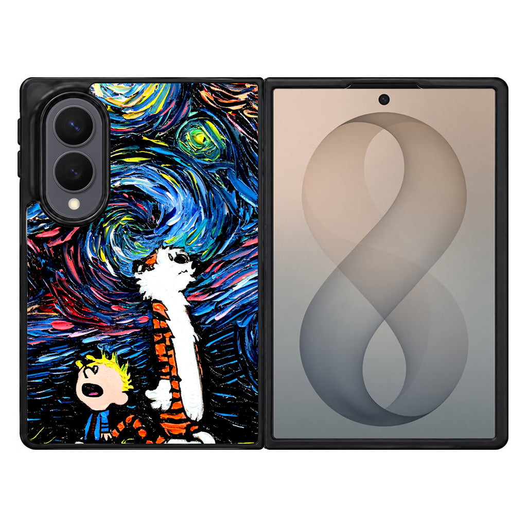 Calvin Art At Starry Night Samsung Galaxy Z Fold 8 Case