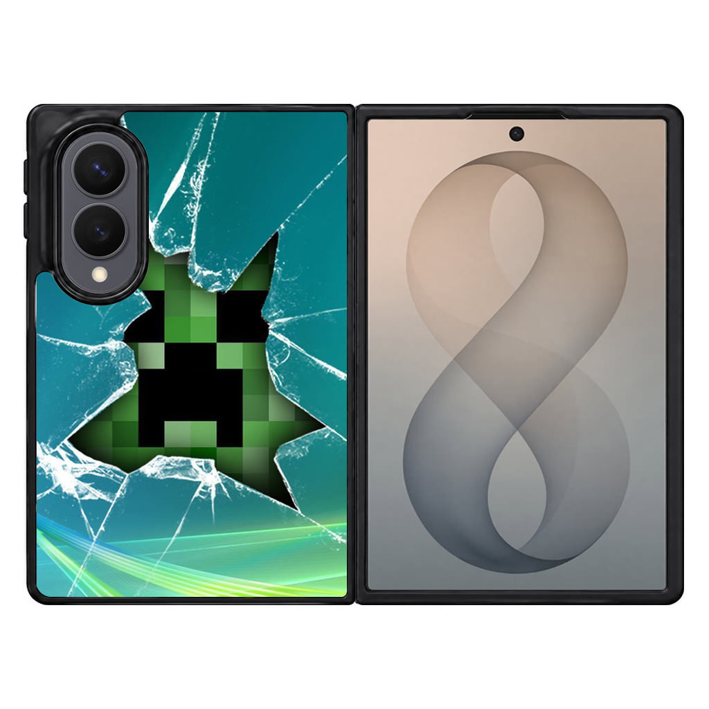 Creeper Glass Broken Green Samsung Galaxy Z Fold 8 Case