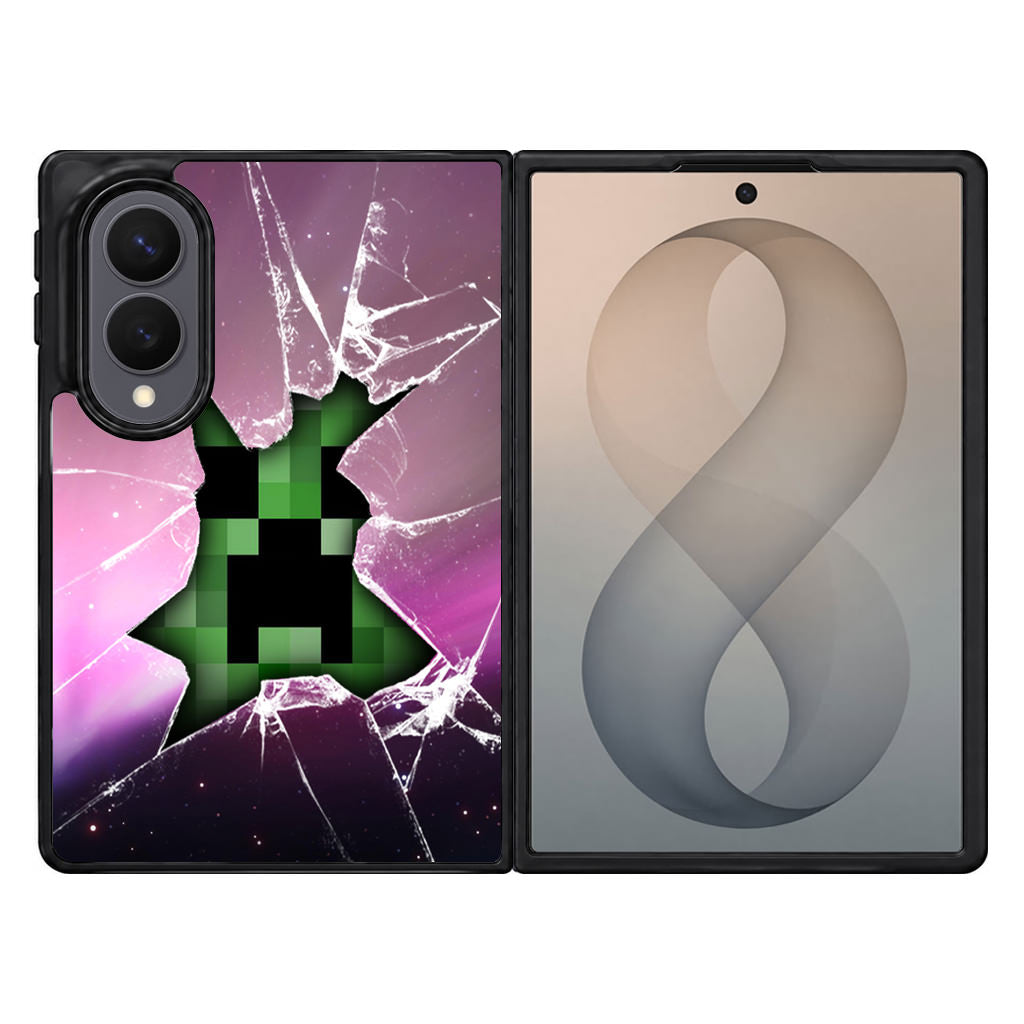 Creeper Glass Broken Violet Samsung Galaxy Z Fold 8 Case