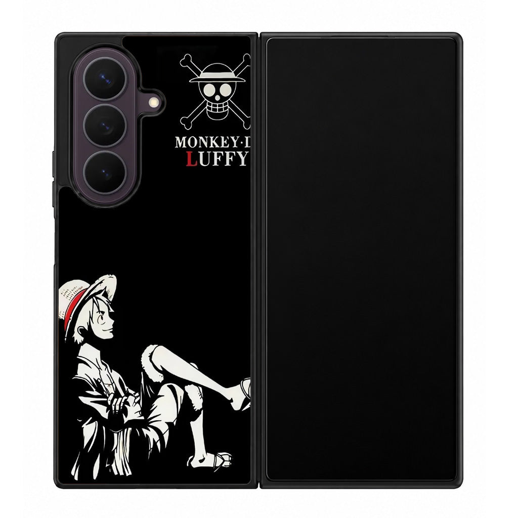 Monkey D Luffy Black And White Samsung Galaxy Z Fold 8 Ultra Case