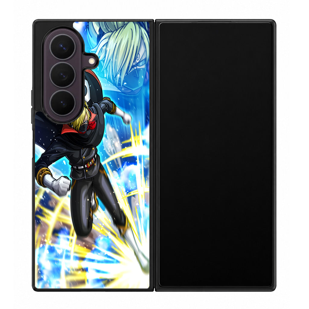 Sanji In Stealth Black Suit Samsung Galaxy Z Fold 8 Ultra Case