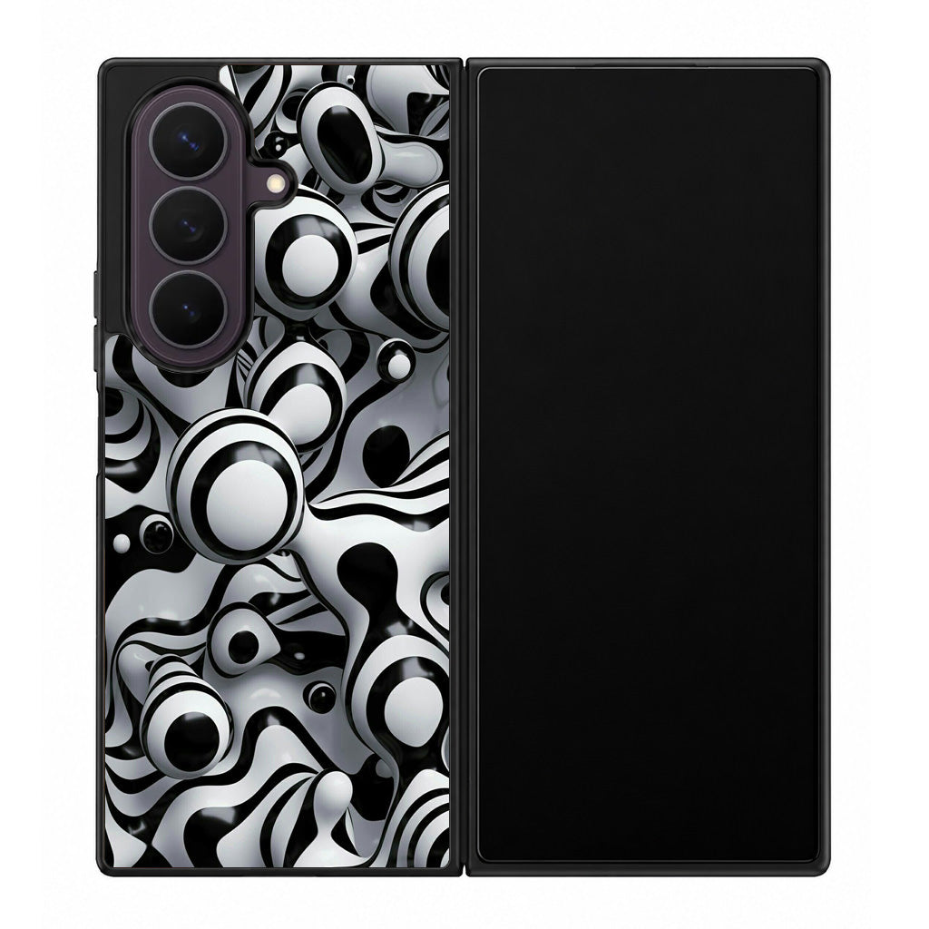 Abstract Art Black White Samsung Galaxy Z Fold 8 Ultra Case