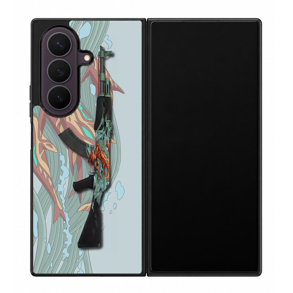 AK-47 Aquamarine Revenge Samsung Galaxy Z Fold 8 Ultra Case