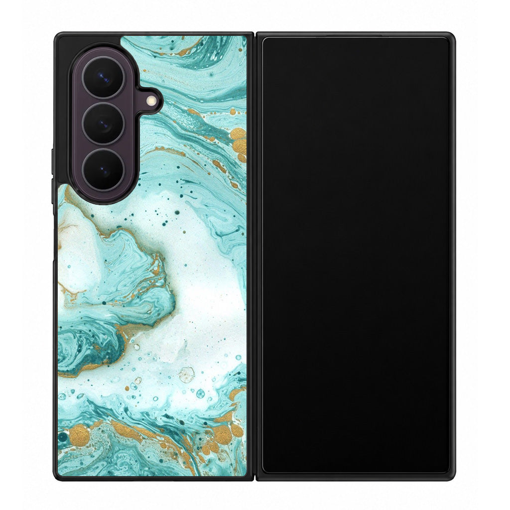 Azure Water Glitter Samsung Galaxy Z Fold 8 Ultra Case