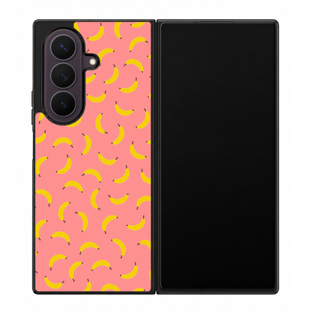 Bananas Fruit Pattern Pink Samsung Galaxy Z Fold 8 Ultra Case