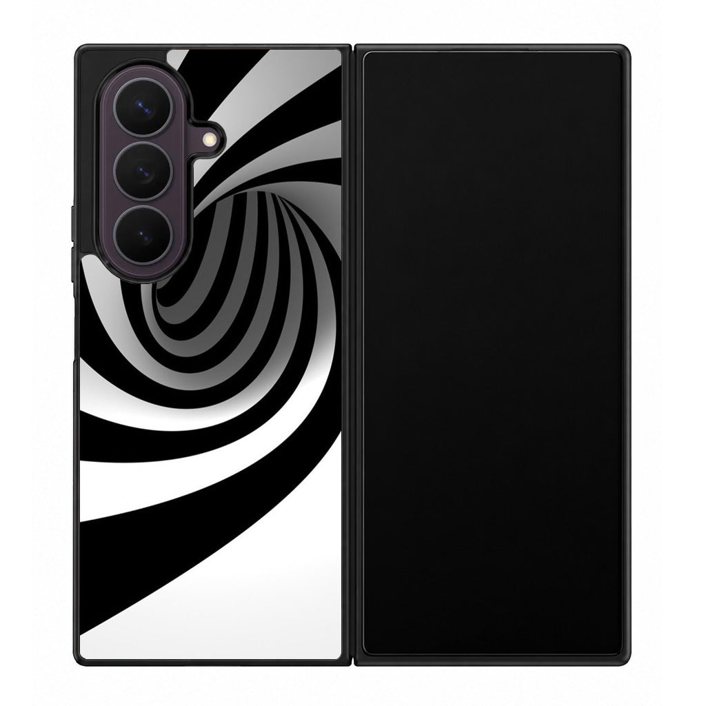 Black and White Twist Samsung Galaxy Z Fold 8 Ultra Case