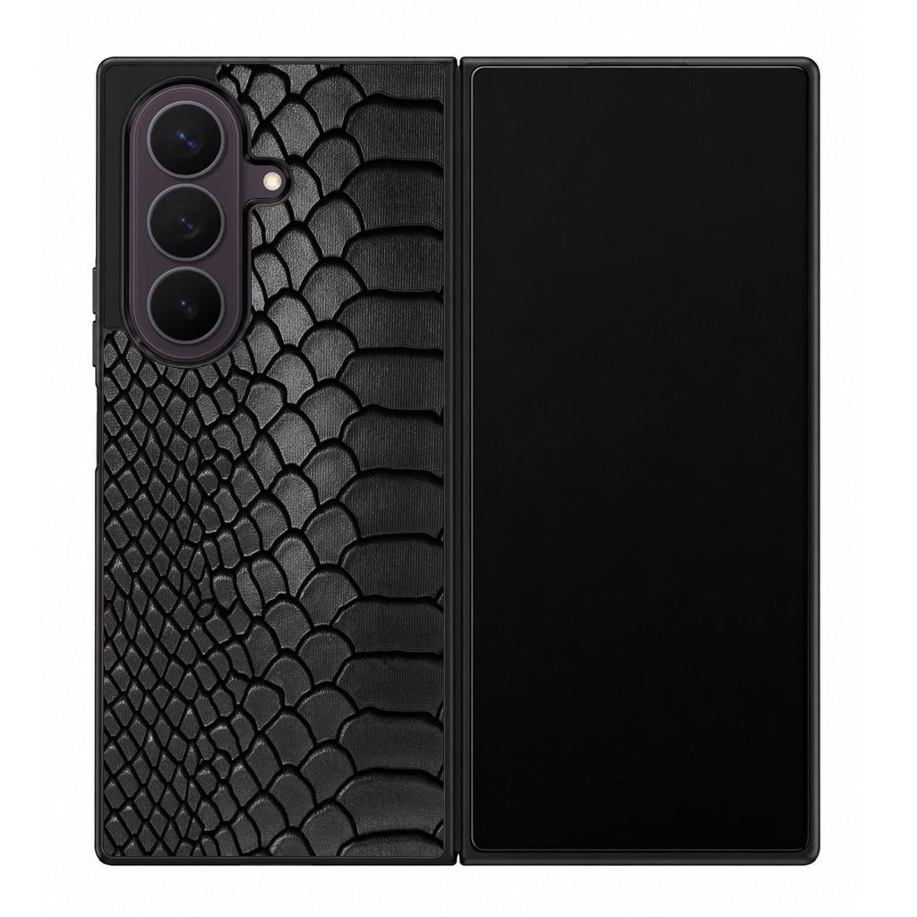 Black Snake Skin Texture Samsung Galaxy Z Fold 8 Ultra Case