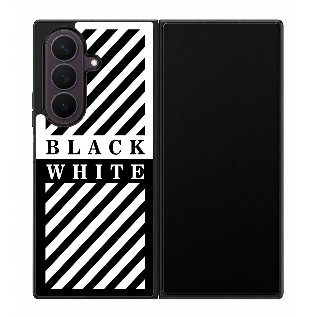 Black White Stripes Samsung Galaxy Z Fold 8 Ultra Case