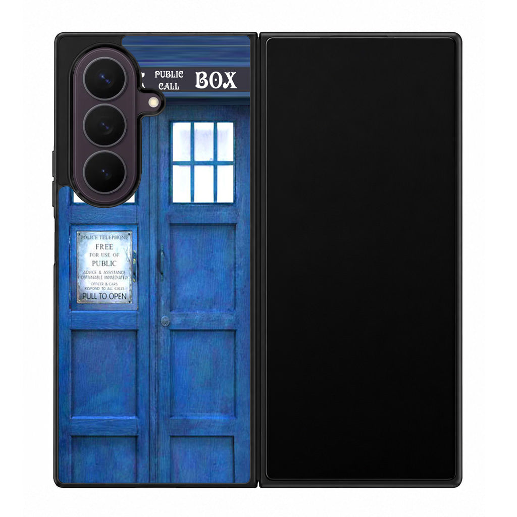 Blue Police Call Box Samsung Galaxy Z Fold 8 Ultra Case