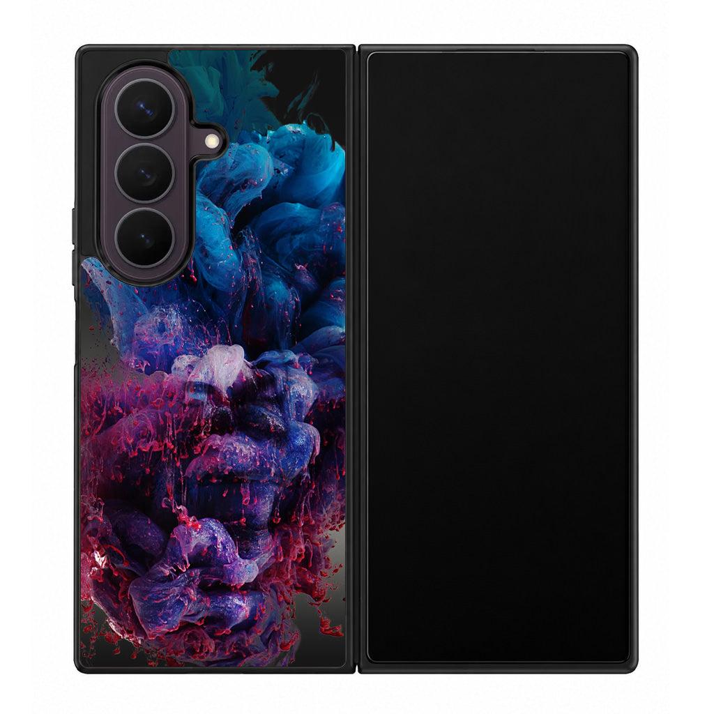 Colorful Dust Art on Black Samsung Galaxy Z Fold 8 Ultra Case