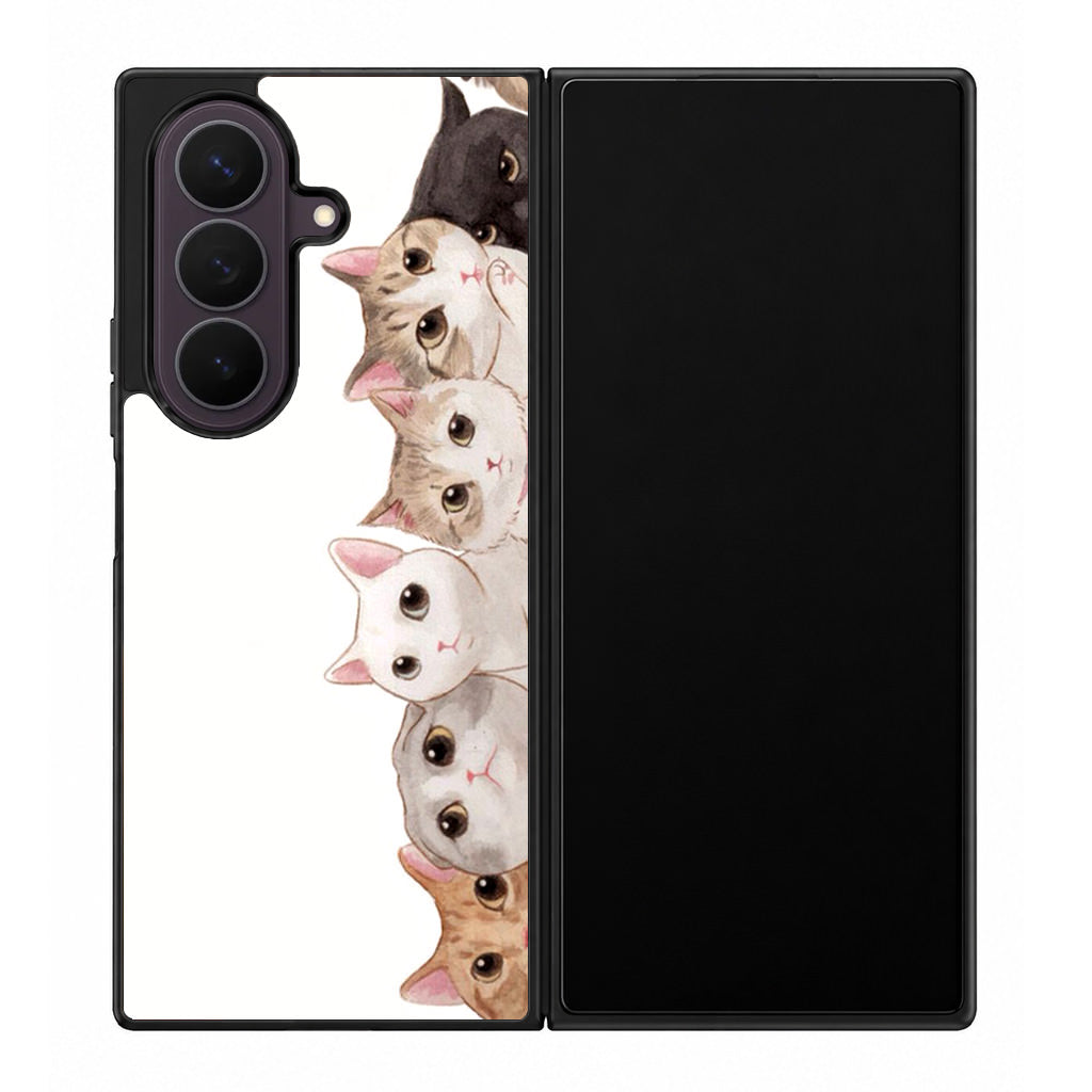 Cute Cats Vertical Samsung Galaxy Z Fold 8 Ultra Case