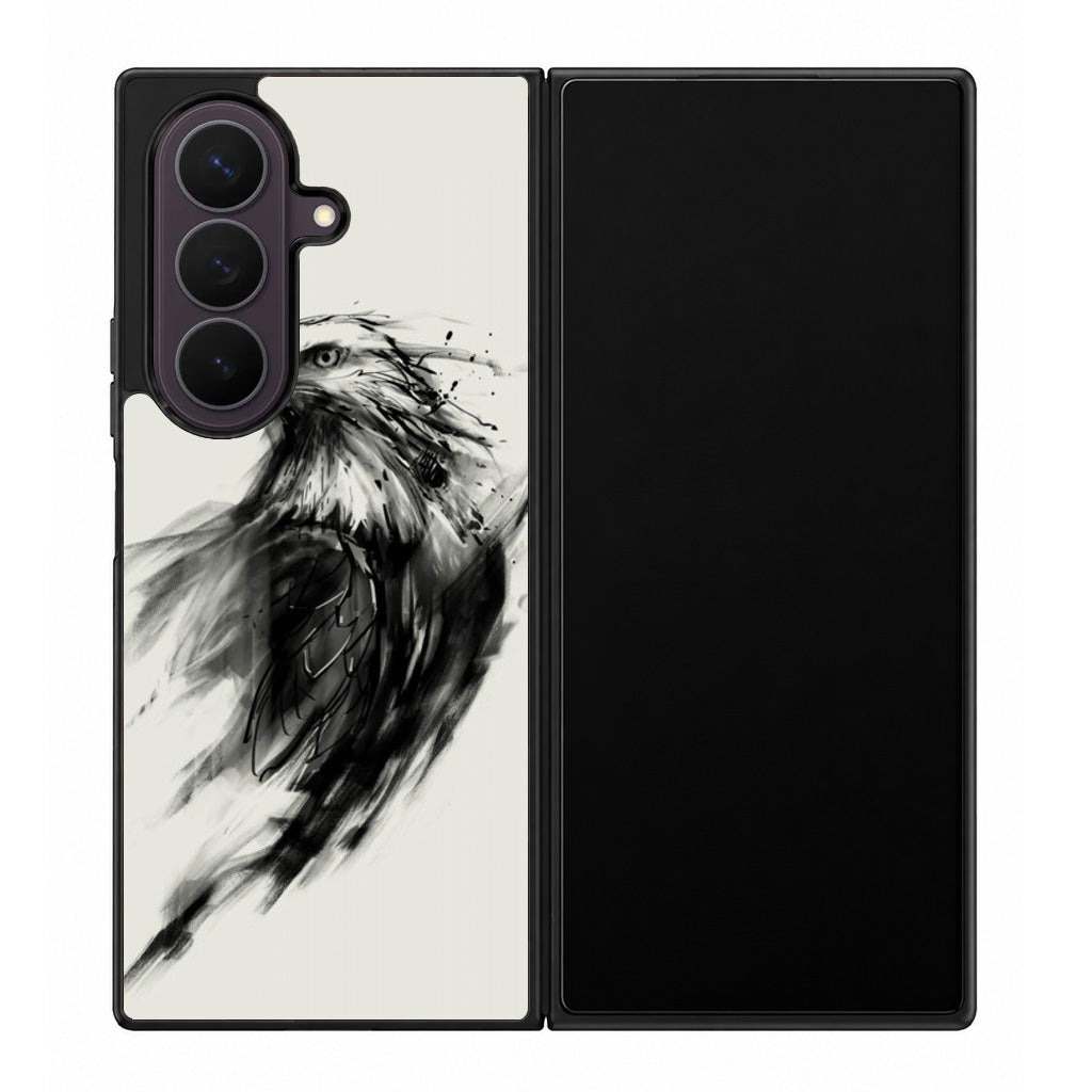 Eagle Art Black Ink Samsung Galaxy Z Fold 8 Ultra Case