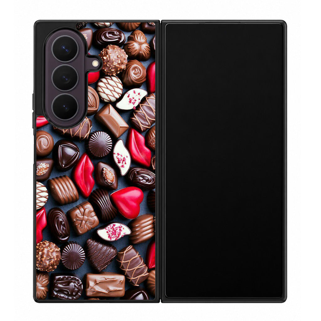 I Love Choco Pattern Samsung Galaxy Z Fold 8 Ultra Case