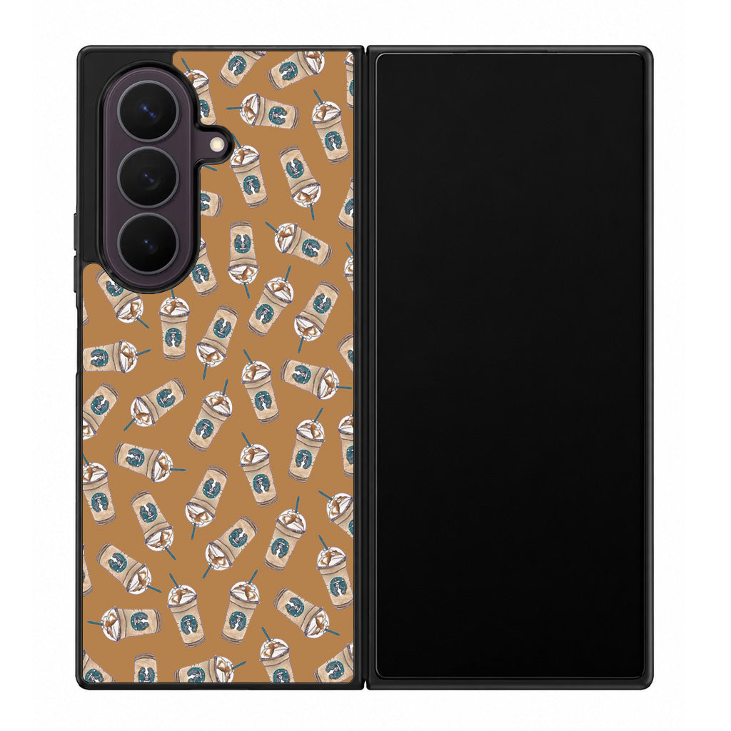 Iced Cappuccinos Lover Pattern Samsung Galaxy Z Fold 8 Ultra Case