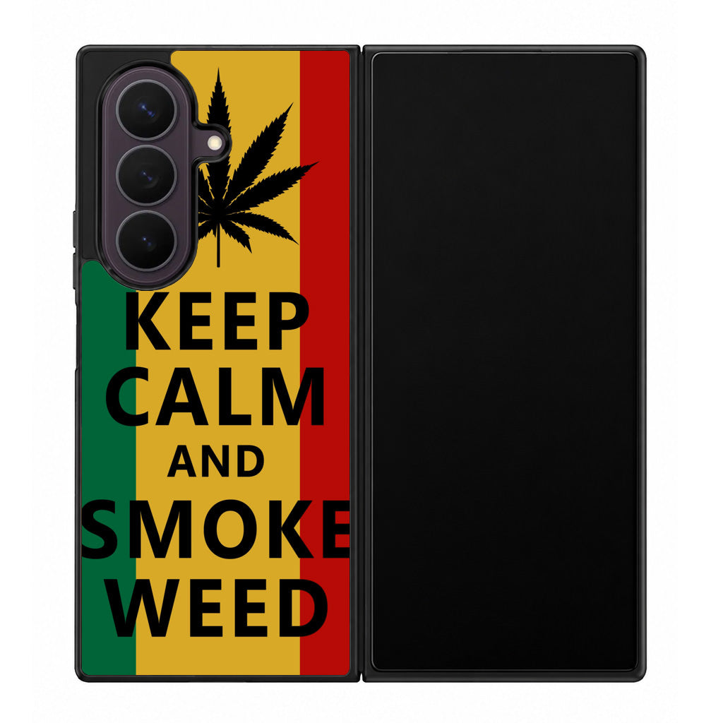 Keep Calm And Smoke Weed Samsung Galaxy Z Fold 8 Ultra Case