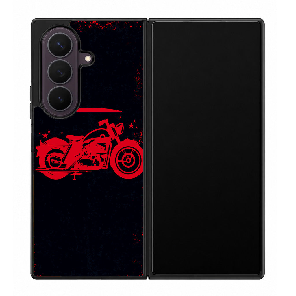 Motorcycle Red Art Samsung Galaxy Z Fold 8 Ultra Case