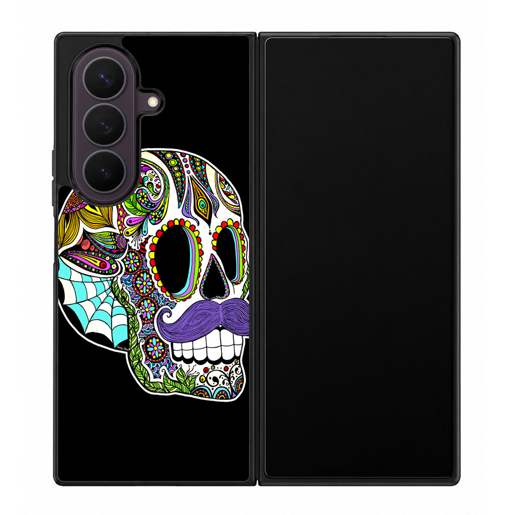 Mustache Sugar Skull Samsung Galaxy Z Fold 8 Ultra Case