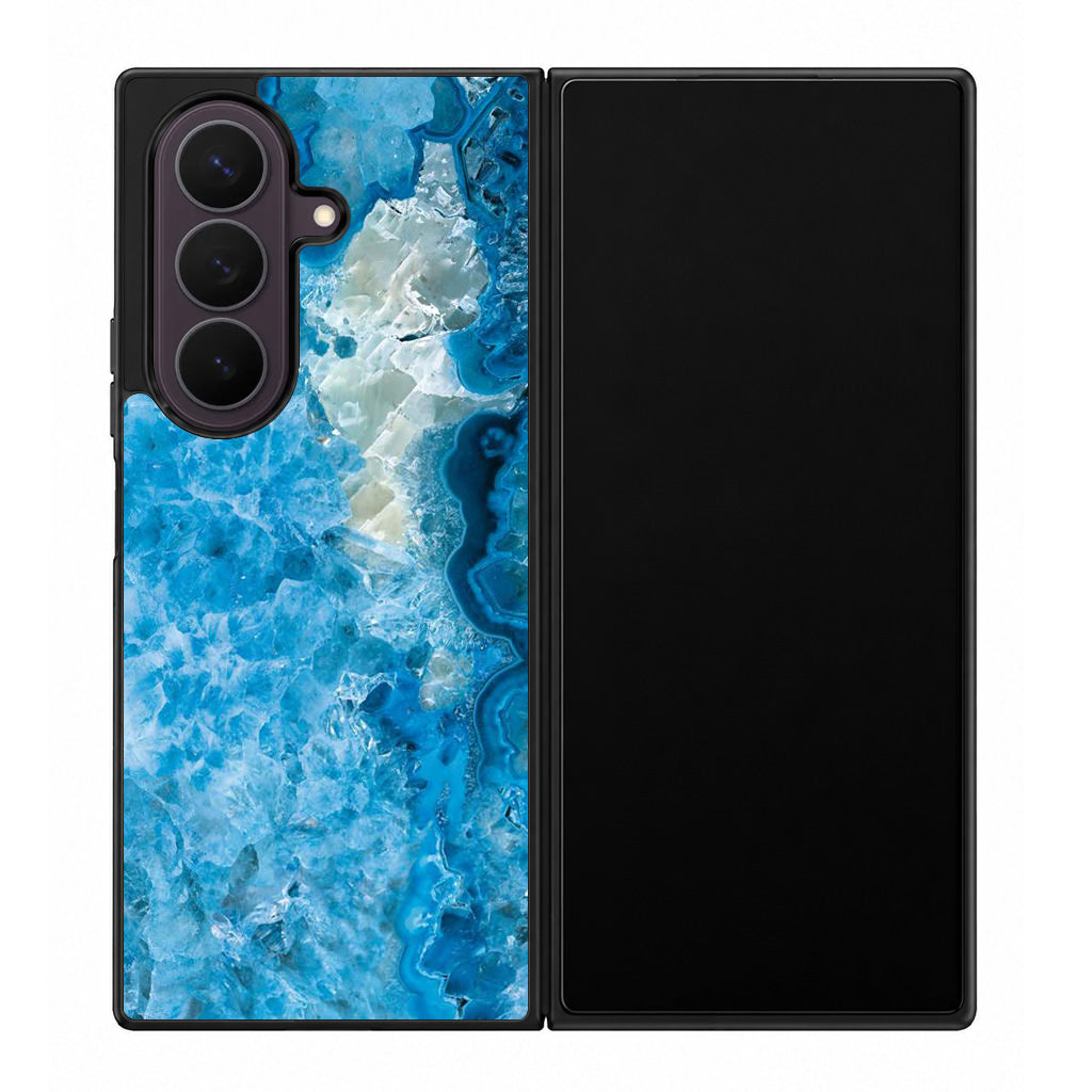 Navy Blue Marble Samsung Galaxy Z Fold 8 Ultra Case