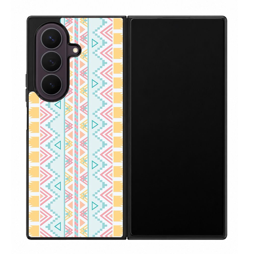 Peach Aztec Pattern Samsung Galaxy Z Fold 8 Ultra Case