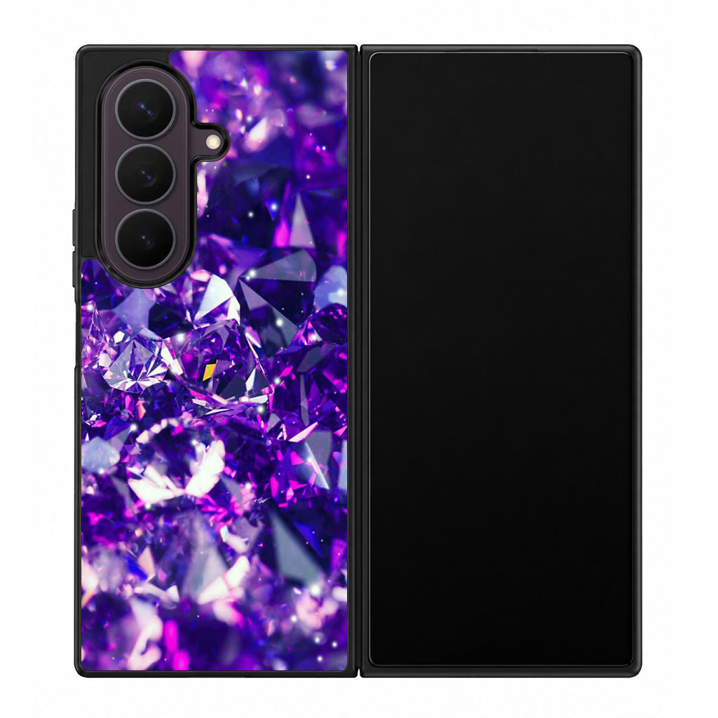 Purple Crystal Samsung Galaxy Z Fold 8 Ultra Case