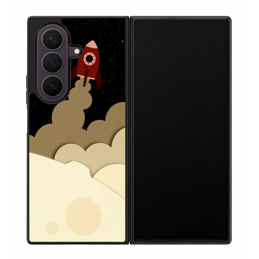 Rocket Ship Samsung Galaxy Z Fold 8 Ultra Case