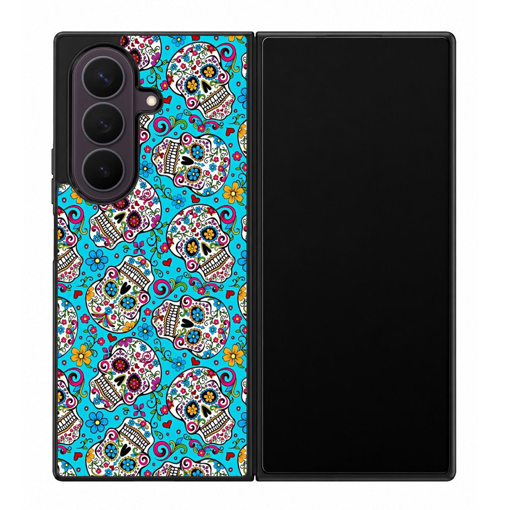 Skull Floral Sugar Samsung Galaxy Z Fold 8 Ultra Case