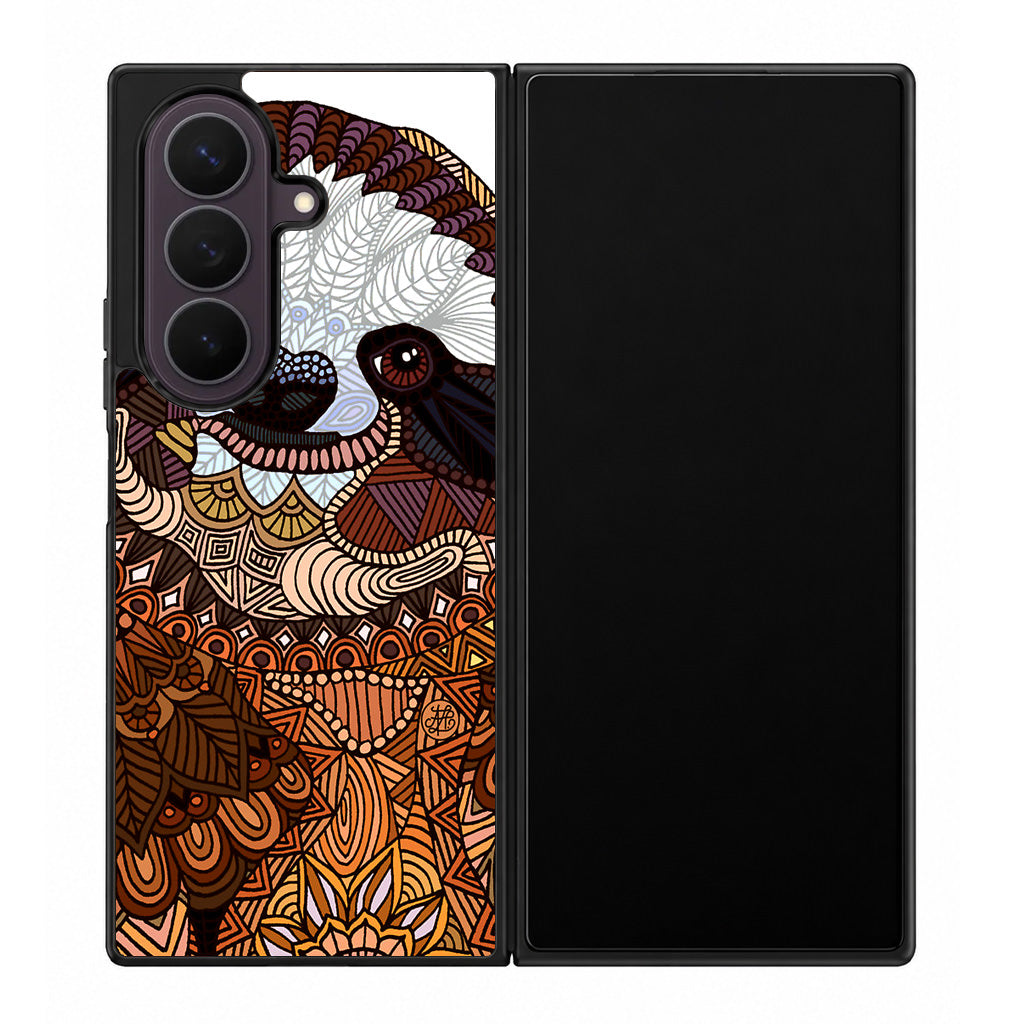 Sloth Ethnic Pattern Samsung Galaxy Z Fold 8 Ultra Case