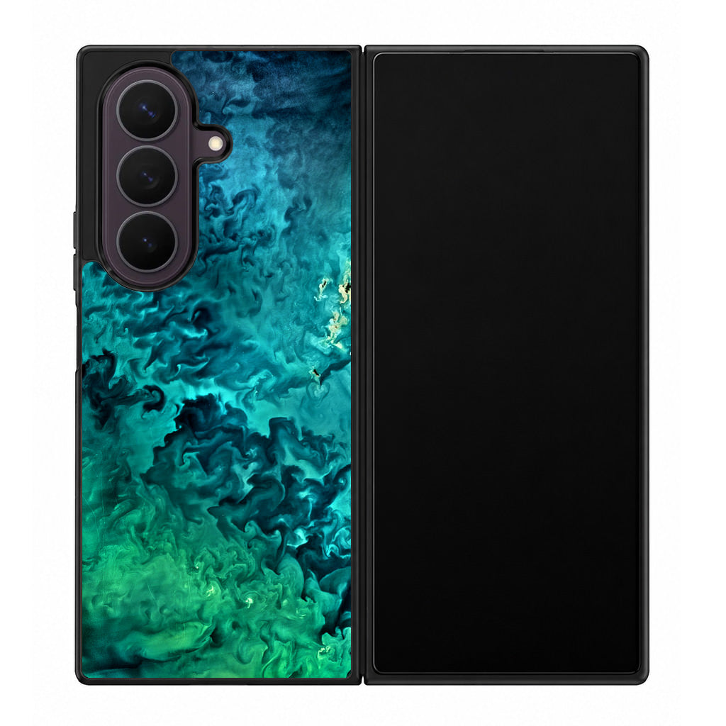 Swirls In The Yellow Sea Samsung Galaxy Z Fold 8 Ultra Case