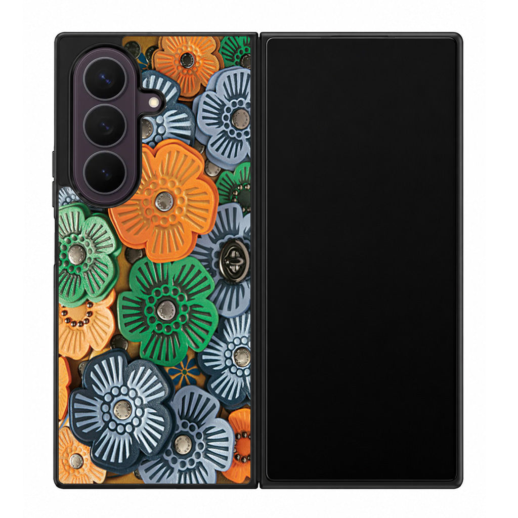 Tea Rose Applique Samsung Galaxy Z Fold 8 Ultra Case