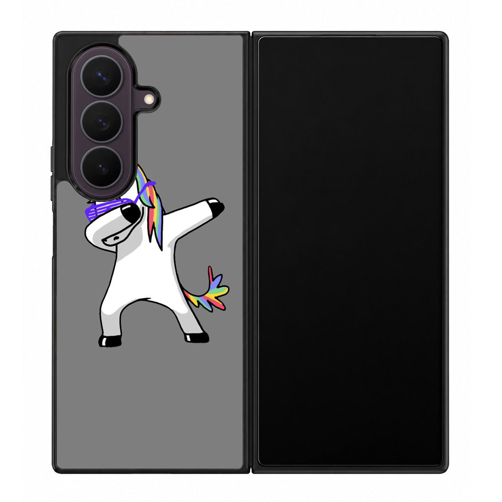 Unicorn Dabbing Grey Samsung Galaxy Z Fold 8 Ultra Case